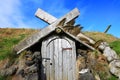 Ancient traditional turf house in Iceland