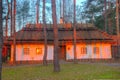 Ancient traditional ukrainian mud hut in forest Royalty Free Stock Photo