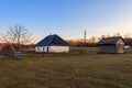 Ancient traditional ukrainian rural clay house in authentic Cossack farm in Stetsivka village in ÃÂ¡herkasy region, Ukraine Royalty Free Stock Photo