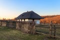 Ancient traditional ukrainian rural clay house in authentic Cossack farm in Stetsivka village Royalty Free Stock Photo