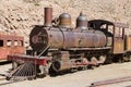 Ancient train wreck at mining town Pulacayo Royalty Free Stock Photo