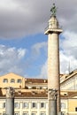 Ancient Trajan`s Forum in Rome Royalty Free Stock Photo