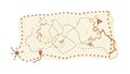 Ancient Treasure Map: Dotted Path to Discovery Vector Graphic, vector design Generative AI Royalty Free Stock Photo