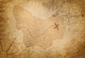 Ancient treasure map Royalty Free Stock Photo