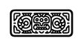 Ancient Tribal Aztec Pattern Border, vector design Generative AI Royalty Free Stock Photo
