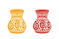 Ancient tribal pottery shop icon, vector Royalty Free Stock Photo