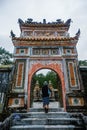 Ancient Tu Duc royal tomb and Gardens Of Tu Duc Emperor near Hue, Vietnam. A Unesco World Heritage Site Royalty Free Stock Photo