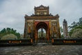 Ancient Tu Duc royal tomb and Gardens Of Tu Duc Emperor near Hue, Vietnam. A Unesco World Heritage Site Royalty Free Stock Photo