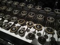 Ancient typewriter keys close up retro Style Royalty Free Stock Photo