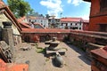 Ancient Unesco heritage architecture in Pashupatinath, now damaged by earthquake. Kathmandu, Nepal