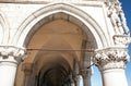 Ancient Venetian arch close-up.