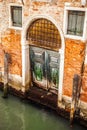 Ancient Venetian wooden door Royalty Free Stock Photo