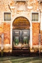 Ancient Venetian wooden door Royalty Free Stock Photo