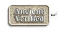 Ancient verified stamp seal emblem with textured surface digital art Royalty Free Stock Photo