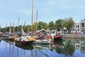 Ancient vessels in a harbour, Zierikzee, Holland