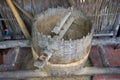 Ancient Vietnamese traditional rice milling, used to separate husk to get rice for eating