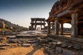 Ancient Vijayanagara Empire civilization ruins of Hampi, Karnataka, India