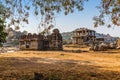 Ancient Vijayanagara Empire civilization ruins of Hampi, Karnataka, India