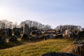 Ancient Viking graveyard of Lindholm Hoje