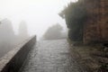 Ancient village of Montecatini-Alto in winter, Italy