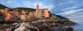 Ancient Village of Tellaro at Sunset - Liguria Italy Royalty Free Stock Photo