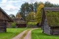 Ancient village, wooden houses, Lithuania Royalty Free Stock Photo