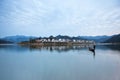 Ancient villages in the mountains of Anhui Province, China in the morning