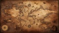 Ancient vintage world map Royalty Free Stock Photo