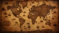 Ancient vintage world map Royalty Free Stock Photo