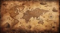 Ancient vintage world map