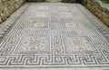 Ancient Volubilis town mosaic on the floor