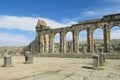 Ancient Volubilis town ruins, arch and columns