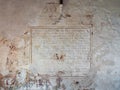 Ancient wall art, creed in St. John The Baptist church at Inglesham, Wiltshire, an ancient unmodernised small church