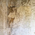 Ancient wall art, Lord's Prayer, in St. John The Baptist church at Inglesham, Wiltshire, an ancient unmodernised