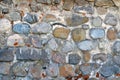 The image of an ancient wall of boulders and bricks as the background