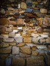 Ancient wall, bricks, stones, roman Royalty Free Stock Photo
