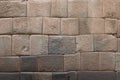 An ancient wall of the inca civilization in the city of Cuzco, Peru Royalty Free Stock Photo