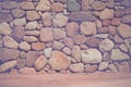 Ancient wall lined with stone, architectural background Royalty Free Stock Photo