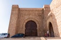 Ancient wall and main gate of the famous Kasbah of the Udayas in downtown Rabat in Morocco