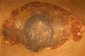 Ancient wall painting with Christ Pantokrator Royalty Free Stock Photo