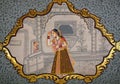 Ancient wall painting at Patwon Ki Haveli in Jaisalmer, Rajasthan, India Royalty Free Stock Photo