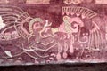 Ancient wall painting on Teotihuacan ruins, Mexico