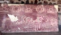 Ancient wall painting on Teotihuacan ruins, Mexico