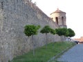 Ancient fortitude wall to sunset in Telavi, Georgia.