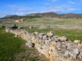 Ancient wall ruins at Hierapolis, Pamukkale, Turkey