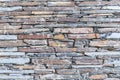 Ancient wall from slim granite brick Royalty Free Stock Photo