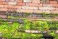 Ancient wall in a temple, Cambodia. Royalty Free Stock Photo