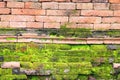 Ancient wall in a temple, Cambodia. Royalty Free Stock Photo