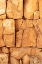 Ancient wall texture of cracked stone blocks Royalty Free Stock Photo
