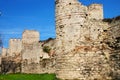 Ancient walls of Constantinople in Istanbul Royalty Free Stock Photo